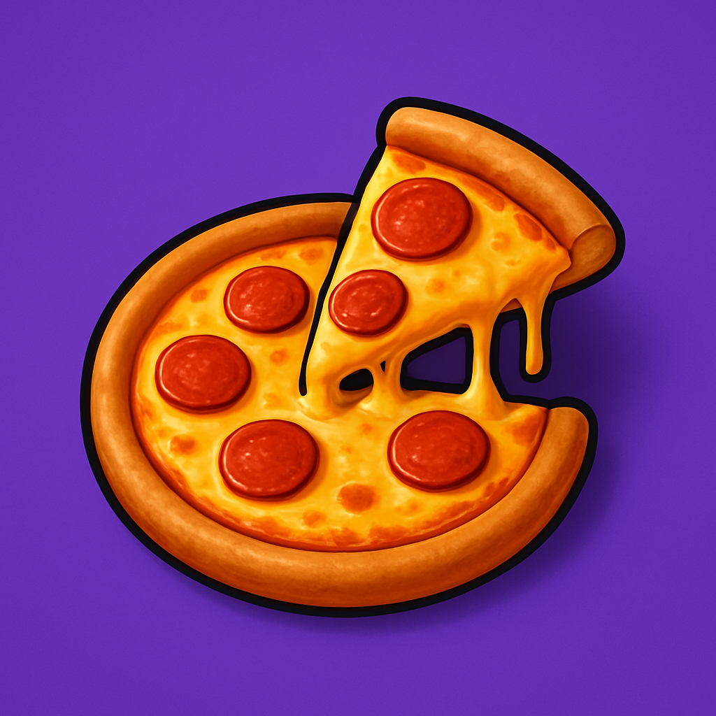 Pick-a-Slice logo with cheese drip